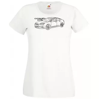Auto fan Citroen C5 minima rajz női rövid ujjú póló