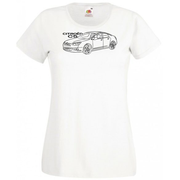 Auto fan Citroen C5 minima rajz női rövid ujjú póló