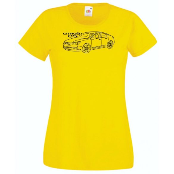 Auto fan Citroen C5 minima rajz női rövid ujjú póló