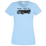 Auto fan BMW X5 stencil minima női rövid ujjú póló