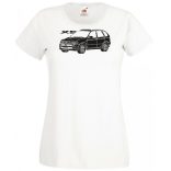 Auto fan BMW X5 stencil minima női rövid ujjú póló
