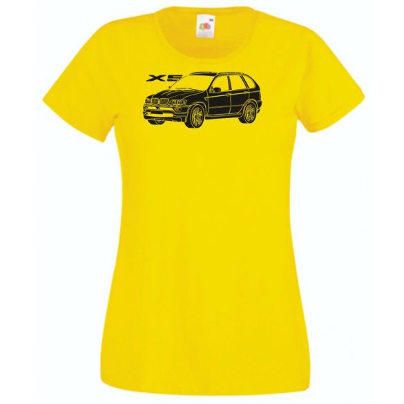 Auto fan BMW X5 stencil minima női rövid ujjú póló