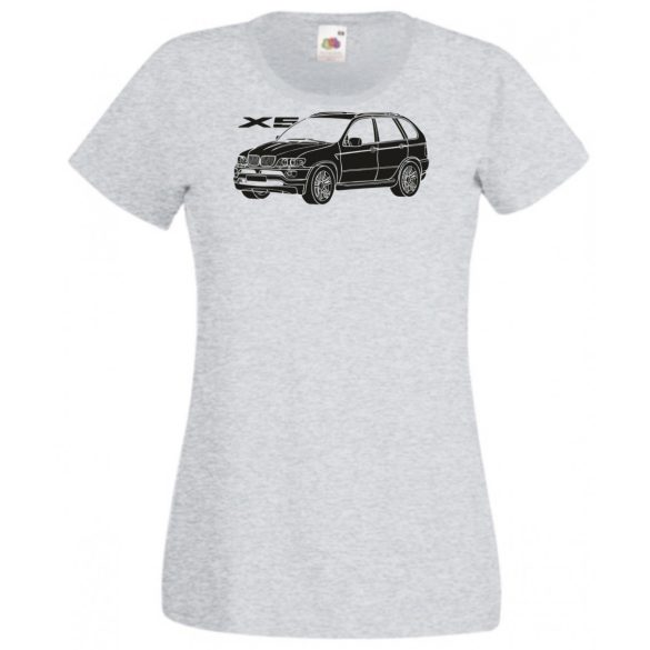 Auto fan BMW X5 stencil minima női rövid ujjú póló