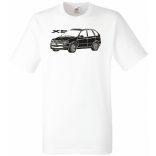 Auto fan BMW X5 stencil minima férfi rövid ujjú póló