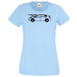 Auto fan Toyota Prius rajz női rövid ujjú póló