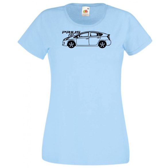 Auto fan Toyota Prius rajz női rövid ujjú póló