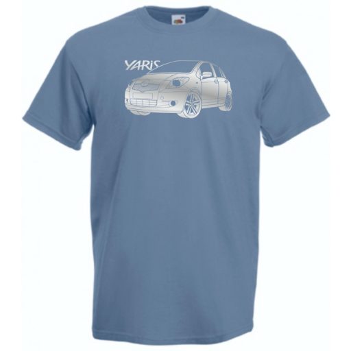 Auto fan Toyota Yaris stencil férfi rövid ujjú póló