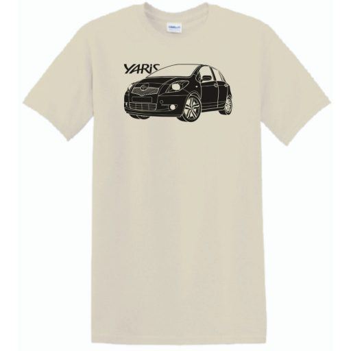 Auto fan Toyota Yaris stencil férfi rövid ujjú póló