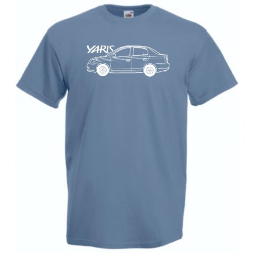 Auto fan Toyota Yaris rajz férfi rövid ujjú póló