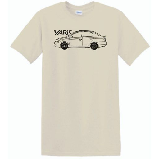 Auto fan Toyota Yaris rajz férfi rövid ujjú póló