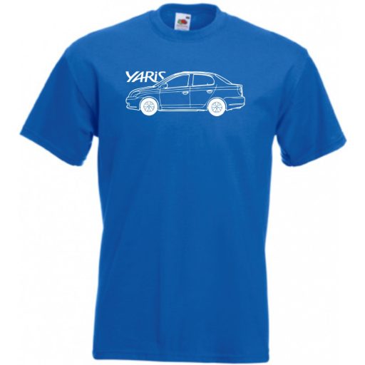 Auto fan Toyota Yaris rajz férfi rövid ujjú póló
