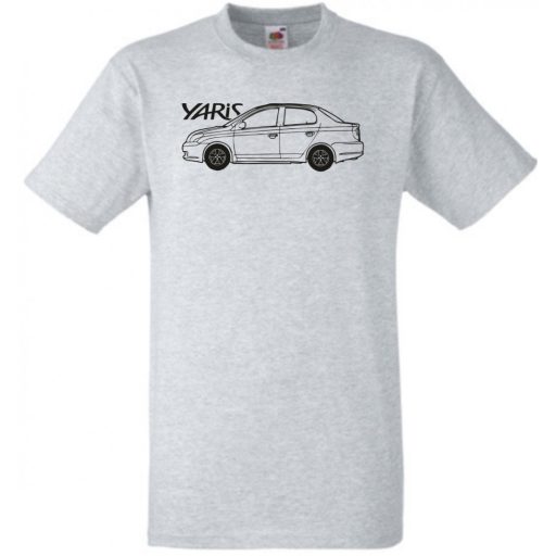 Auto fan Toyota Yaris rajz férfi rövid ujjú póló