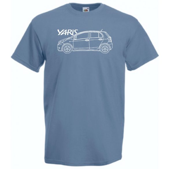Auto fan Toyota Yaris rajz férfi rövid ujjú póló