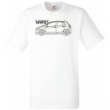 Auto fan Toyota Yaris rajz férfi rövid ujjú póló