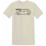Auto fan Toyota Yaris rajz férfi rövid ujjú póló