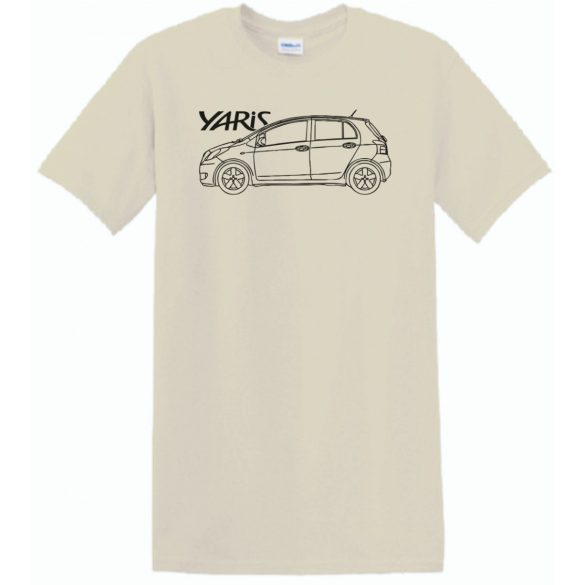 Auto fan Toyota Yaris rajz férfi rövid ujjú póló