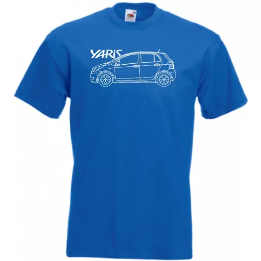 Auto fan Toyota Yaris rajz férfi rövid ujjú póló