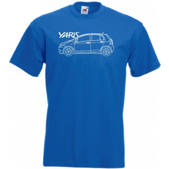 Auto fan Toyota Yaris rajz férfi rövid ujjú póló