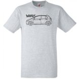 Auto fan Toyota Yaris rajz férfi rövid ujjú póló