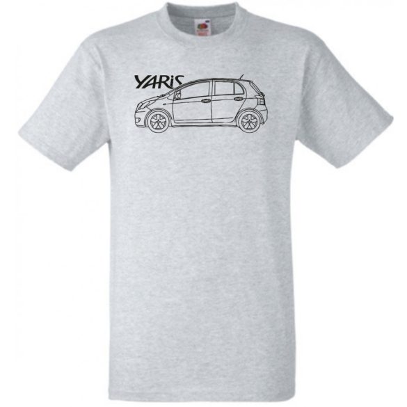Auto fan Toyota Yaris rajz férfi rövid ujjú póló