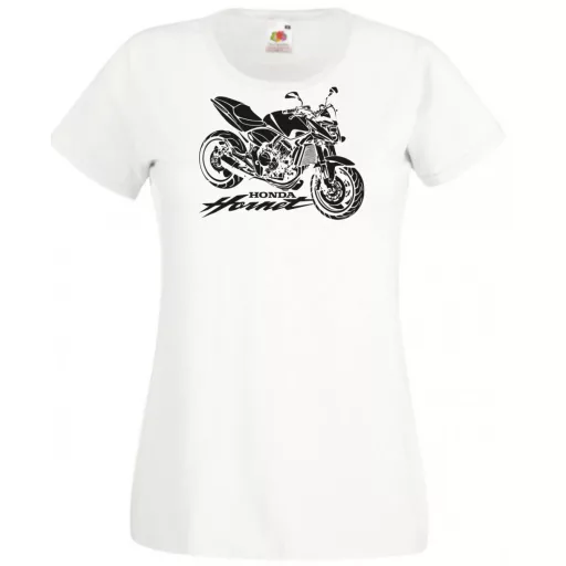 Motor fan Honda Hornet stencil női rövid ujjú póló