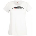 Auto fan I Love My Toyota női rövid ujjú póló