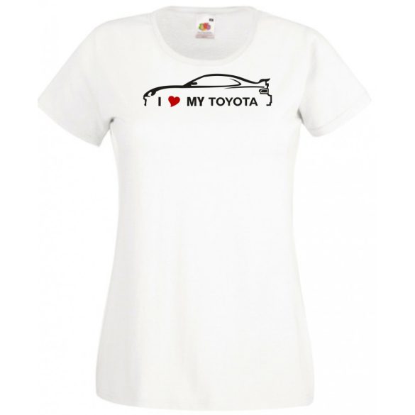 Auto fan I Love My Toyota női rövid ujjú póló