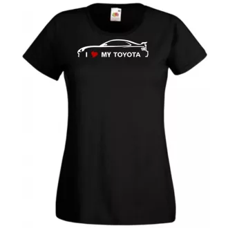 Auto fan I Love My Toyota női rövid ujjú póló