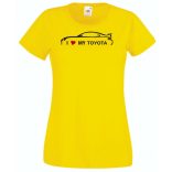 Auto fan I Love My Toyota női rövid ujjú póló