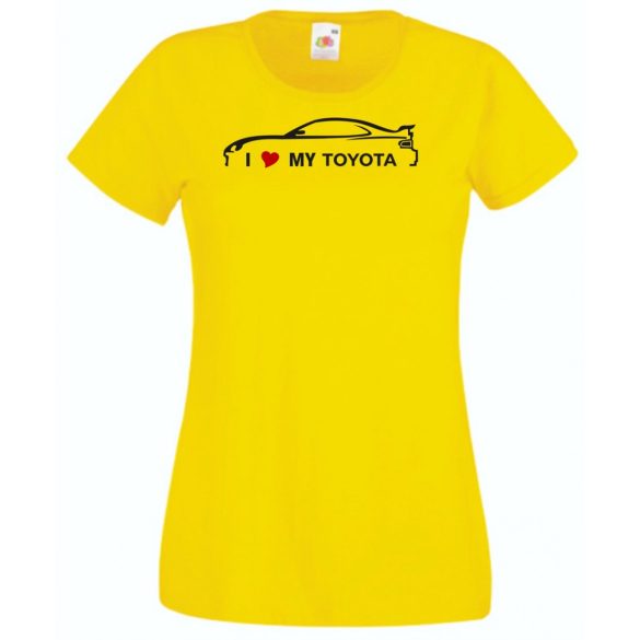 Auto fan I Love My Toyota női rövid ujjú póló