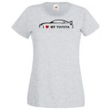 Auto fan I Love My Toyota női rövid ujjú póló