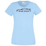 Auto fan I Love My Toyota női rövid ujjú póló