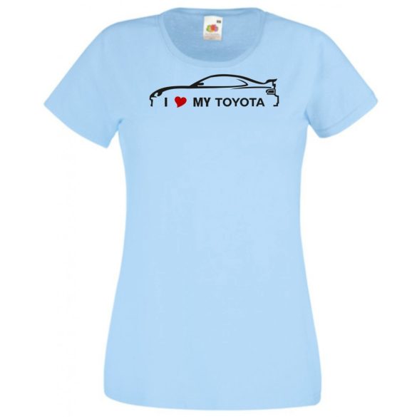 Auto fan I Love My Toyota női rövid ujjú póló