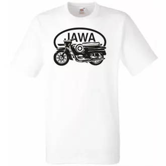 Retro Motor fan Jawa minima férfi rövid ujjú póló