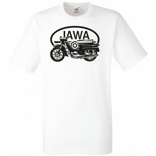 Retro Motor fan Jawa minima férfi rövid ujjú póló