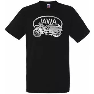 Retro Motor fan Jawa minima férfi rövid ujjú póló