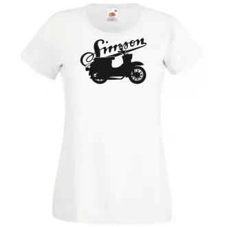 Retro Motor fan Simson Schwalbe női rövid ujjú póló