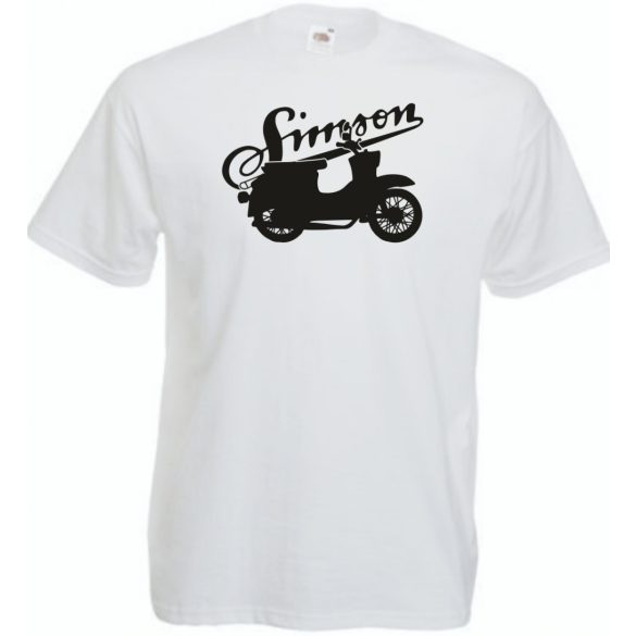 Retro Motor fan Simson Schwalbe férfi rövid ujjú póló