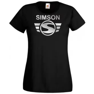 Retro Motor fan Simson Schwalbe női rövid ujjú póló