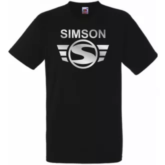Retro Motor fan Simson Schwalbe férfi rövid ujjú póló