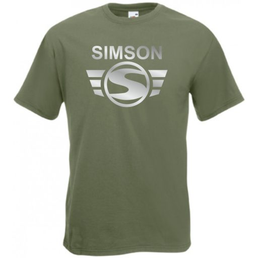 Retro Motor fan Simson Schwalbe férfi rövid ujjú póló