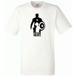 Hősök Amerika kapitány stencil minima férfi rövid ujjú póló