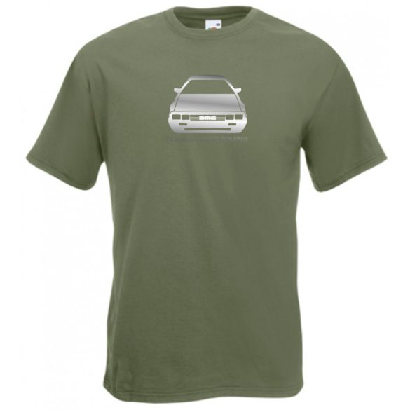 Autó fan De Lorean DMC minima férfi rövid ujjú póló