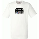 Autó fan BMW E46 M3 minima férfi rövid ujjú póló