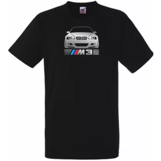 Autó fan BMW E46 M3 minima férfi rövid ujjú póló