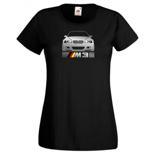 Autó fan E46 M3 minima női rövid ujjú póló