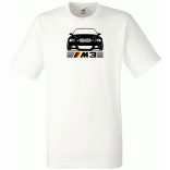 Autó fan E46 M3 minima férfi rövid ujjú póló