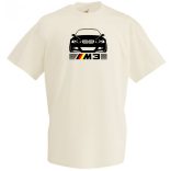 Autó fan E46 M3 minima férfi rövid ujjú póló
