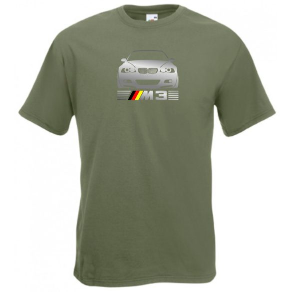Autó fan E46 M3 minima férfi rövid ujjú póló