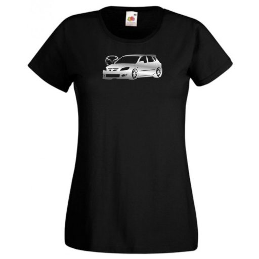 Autó fan Mazda 3 női rövid ujjú póló